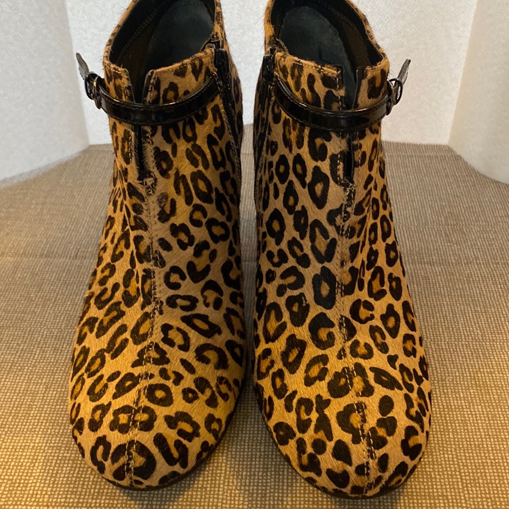 Aerosoles Patrole Car Leopard Print Ankle Booties